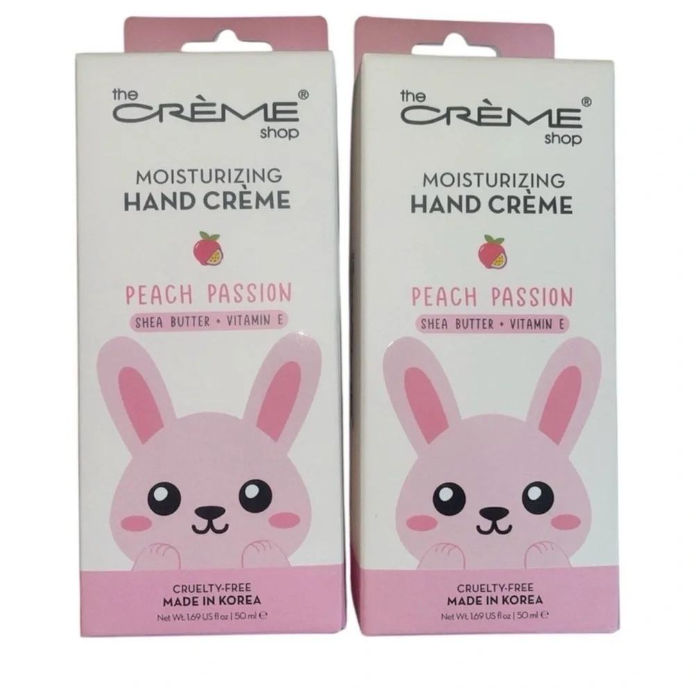 The Crème Shop Peach Passion Hand Crème Bundle of 2 New in box